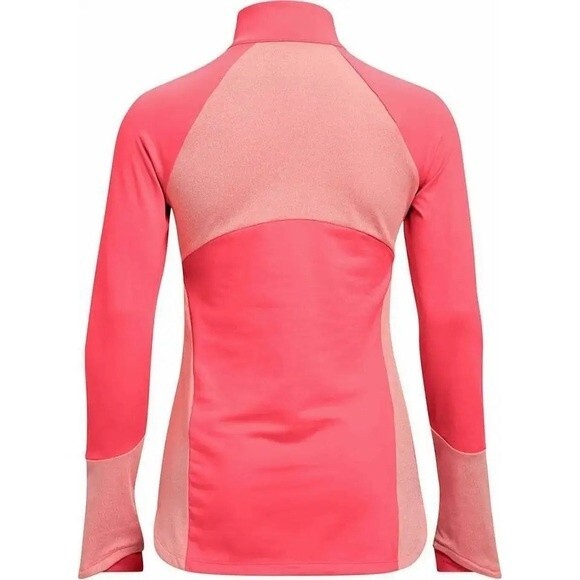 NWT Under Armour Women’s ColdGear 1/2 Zip Training Top Pink Size SMALL Thumbhole - Picture 13 of 13